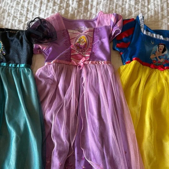 Disney Princess Nightgown Lot - Yellow, Teal, Purple, Yellow-Red - Picture 3 of 5